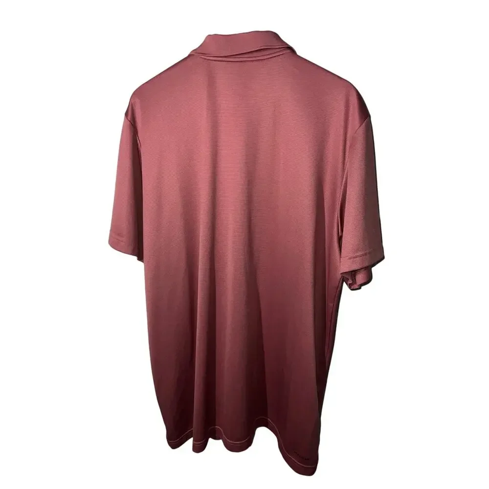 Adidas Pink Train Essentials Aeroready Moisture Short Sleeve Polo Size 2XL